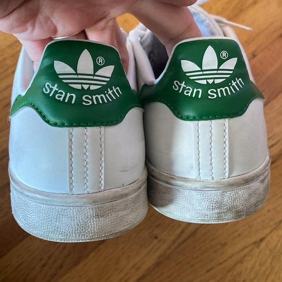 Adidas Stan Smith Primegreen White and Green Sneakers Size 5.5 - Picture 8 of 11